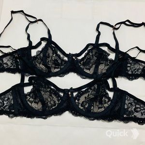 2 pcs NWT Lace Soft Cup Cutout Bras